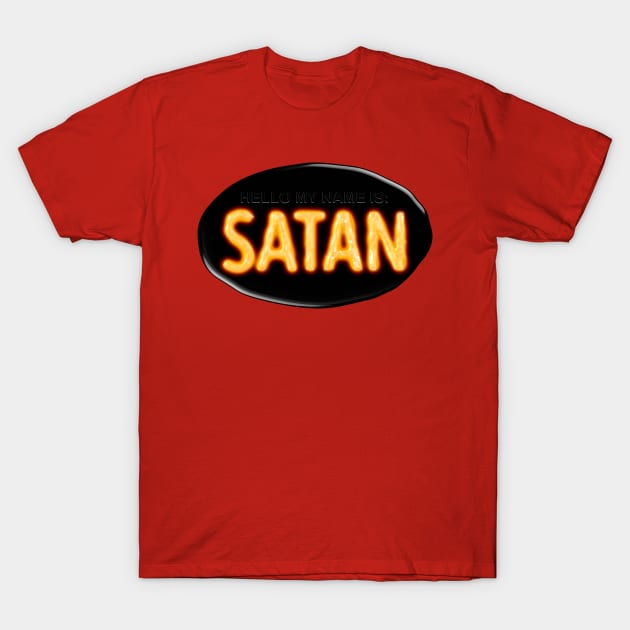 Hello My Name Is Satan T-Shirt by cannibaljp